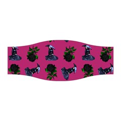 Gothic Girl Rose Pink Pattern Stretchable Headband by snowwhitegirl