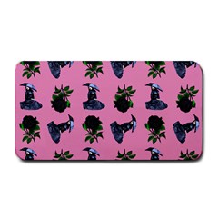 Gothic Girl Rose Light Pink Pattern Medium Bar Mats by snowwhitegirl