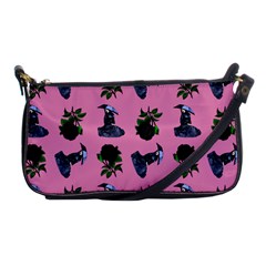 Gothic Girl Rose Light Pink Pattern Shoulder Clutch Bag by snowwhitegirl