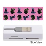 Gothic Girl Rose Light Pink Pattern Memory Card Reader (Stick) Front