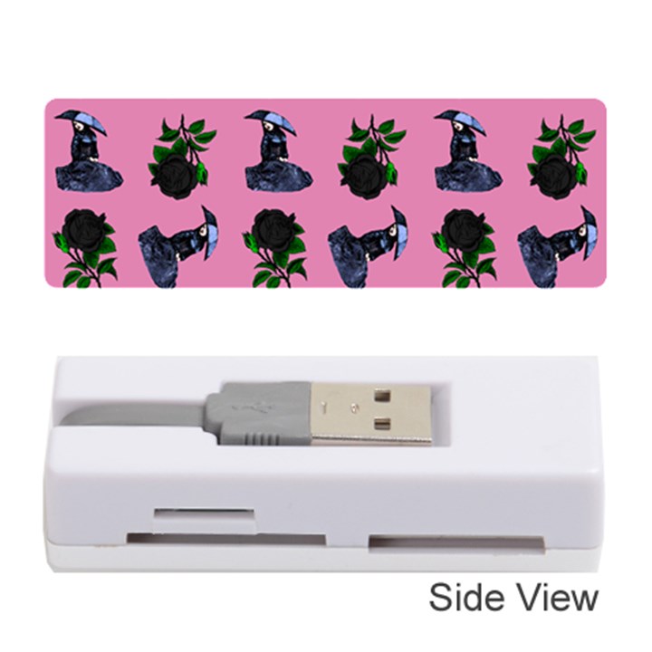 Gothic Girl Rose Light Pink Pattern Memory Card Reader (Stick)