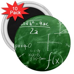 Mathematics Green 3  Magnets (10 Pack)  by snowwhitegirl