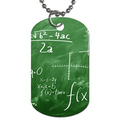 Mathematics Green Dog Tag (one Side) by snowwhitegirl