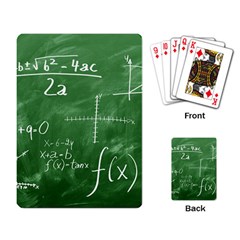 Mathematics Green Playing Cards Single Design (rectangle) by snowwhitegirl