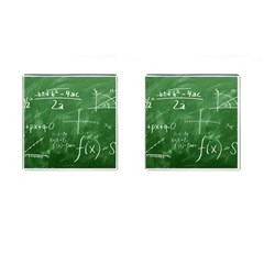 Mathematics Green Cufflinks (square) by snowwhitegirl