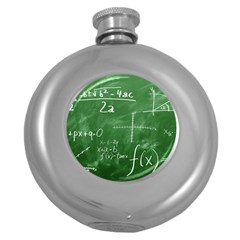 Mathematics Green Round Hip Flask (5 Oz) by snowwhitegirl