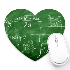 Mathematics Green Heart Mousepads by snowwhitegirl