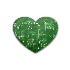 Mathematics Green Rubber Coaster (heart)  by snowwhitegirl