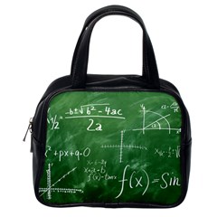 Mathematics Green Classic Handbag (one Side) by snowwhitegirl