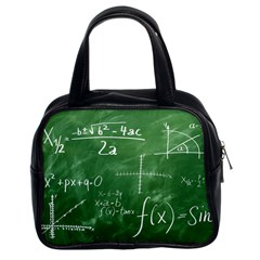 Mathematics Green Classic Handbag (two Sides) by snowwhitegirl