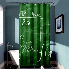 Mathematics Green Shower Curtain 36  X 72  (stall)  by snowwhitegirl