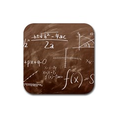 Mathematics Brown Rubber Coaster (square)  by snowwhitegirl