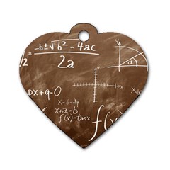 Mathematics Brown Dog Tag Heart (one Side) by snowwhitegirl