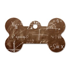 Mathematics Brown Dog Tag Bone (one Side) by snowwhitegirl