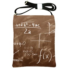 Mathematics Brown Shoulder Sling Bag by snowwhitegirl