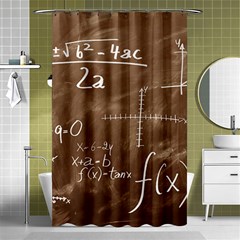 Mathematics Brown Shower Curtain 48  X 72  (small)  by snowwhitegirl