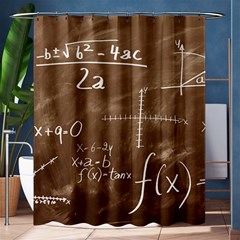 Mathematics Brown Shower Curtain 60  X 72  (medium)  by snowwhitegirl