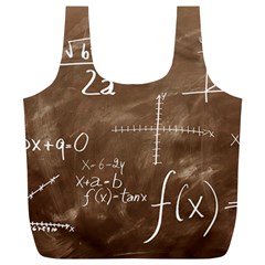 Mathematics Brown Full Print Recycle Bag (xl) by snowwhitegirl