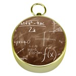 Mathematics Brown Gold Compasses Front