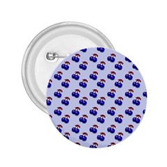 Retro Blue Cherries 2.25  Buttons