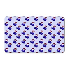 Retro Blue Cherries Magnet (Rectangular)