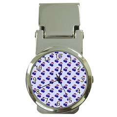 Retro Blue Cherries Money Clip Watches