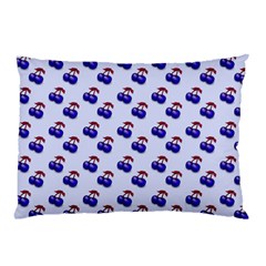 Retro Blue Cherries Pillow Case