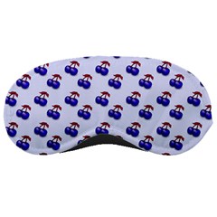 Retro Blue Cherries Sleeping Mask