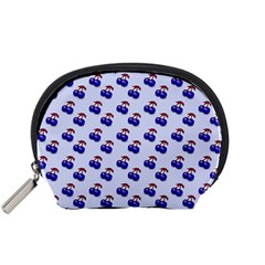 Retro Blue Cherries Accessory Pouch (Small)