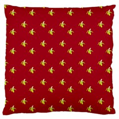 Peeled Banana On Red Large Cushion Case (one Side) by snowwhitegirl