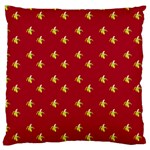 Peeled Banana On Red Large Cushion Case (One Side) Front