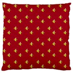 Peeled Banana On Red Large Flano Cushion Case (Two Sides) Front