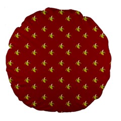 Peeled Banana On Red Large 18  Premium Flano Round Cushions by snowwhitegirl