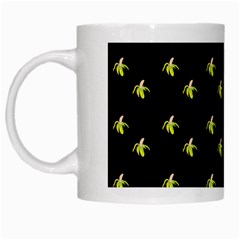 Peeled Banana On Black White Mugs by snowwhitegirl