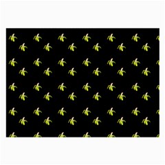 Peeled Banana On Black Large Glasses Cloth by snowwhitegirl