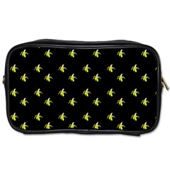 Peeled Banana On Black Toiletries Bag (two Sides) by snowwhitegirl