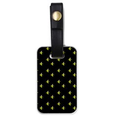 Peeled Banana On Black Luggage Tag (one Side) by snowwhitegirl