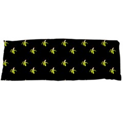 Peeled Banana On Black Body Pillow Case (dakimakura) by snowwhitegirl