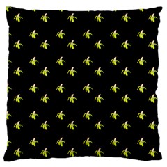 Peeled Banana On Black Large Cushion Case (one Side) by snowwhitegirl