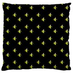 Peeled Banana On Black Large Cushion Case (Two Sides) Back