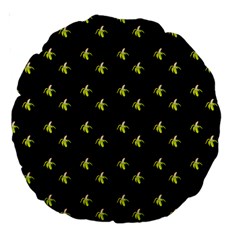 Peeled Banana On Black Large 18  Premium Round Cushions by snowwhitegirl