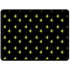 Peeled Banana On Black Double Sided Fleece Blanket (large)  by snowwhitegirl