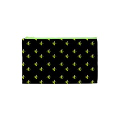 Peeled Banana On Black Cosmetic Bag (xs)