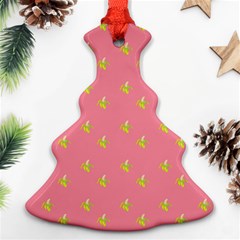 Peeled Banana On Pink Ornament (christmas Tree)  by snowwhitegirl