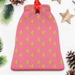 Peeled Banana On Pink Bell Ornament (two Sides) by snowwhitegirl