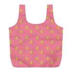 Peeled Banana On Pink Full Print Recycle Bag (L) Back