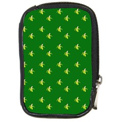 Peeled Banana On Green Compact Camera Leather Case by snowwhitegirl