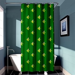 Peeled Banana On Green Shower Curtain 36  X 72  (stall)  by snowwhitegirl