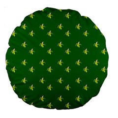 Peeled Banana On Green Large 18  Premium Round Cushions by snowwhitegirl