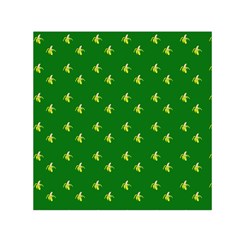 Peeled Banana On Green Small Satin Scarf (square) by snowwhitegirl